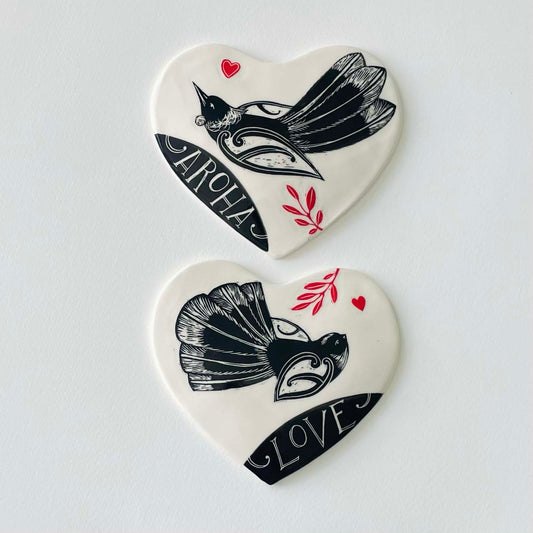 Aroha Hearts - Handmade Ceramic Love Hearts