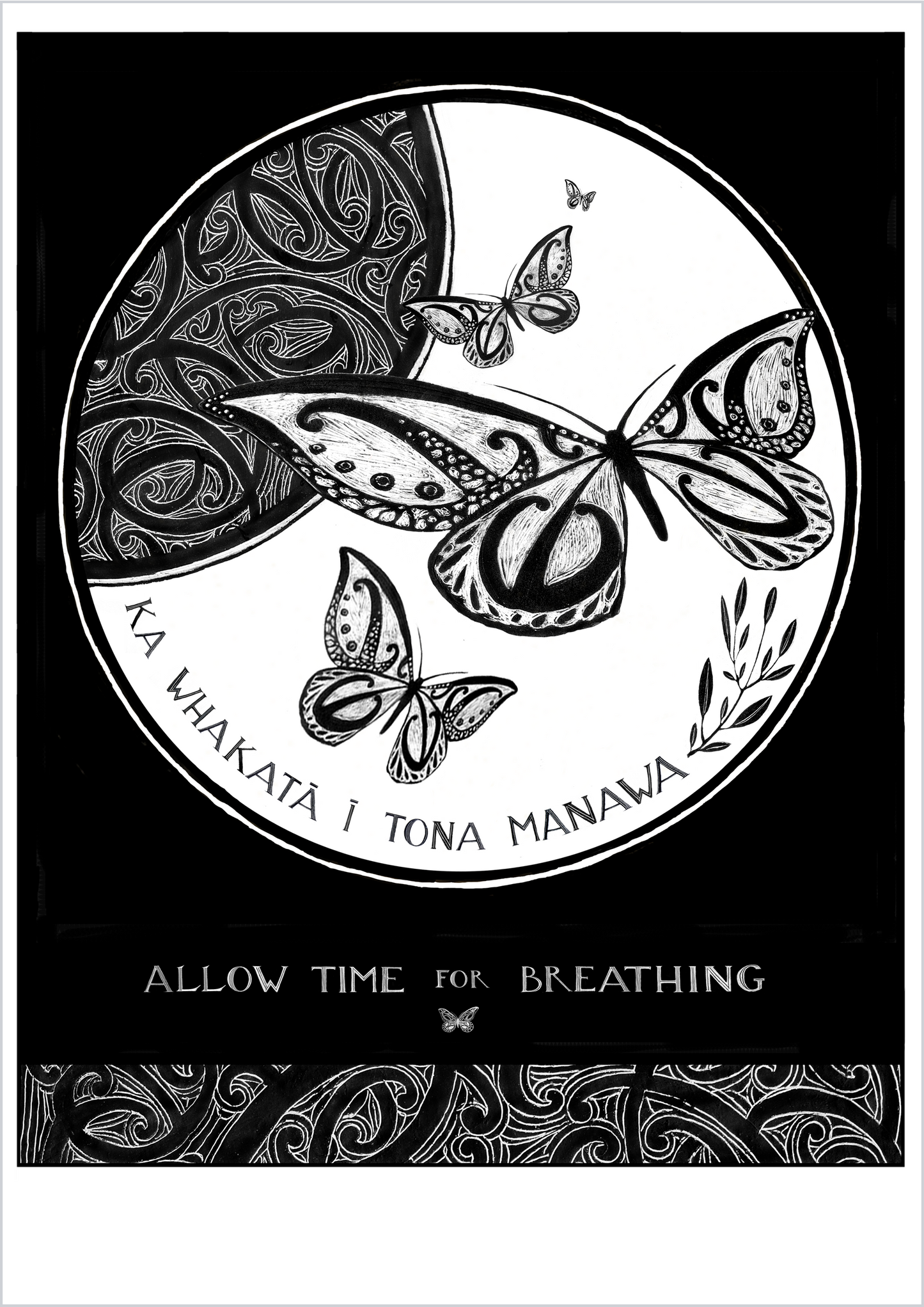 Breathe Po Atarau Art Print - Amber Smith Studio