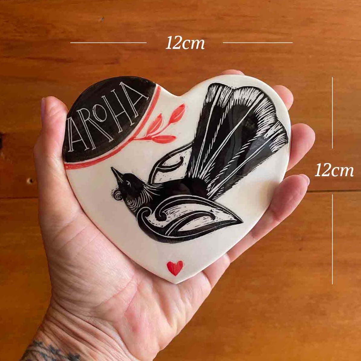 Aroha Tui Ceramic Heart
