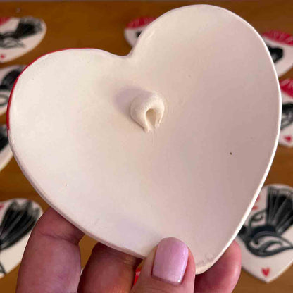 Red Aroha Ceramic Heart