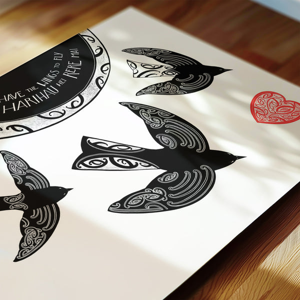 Hei Rere Mai | A4 | Limited Edition Print