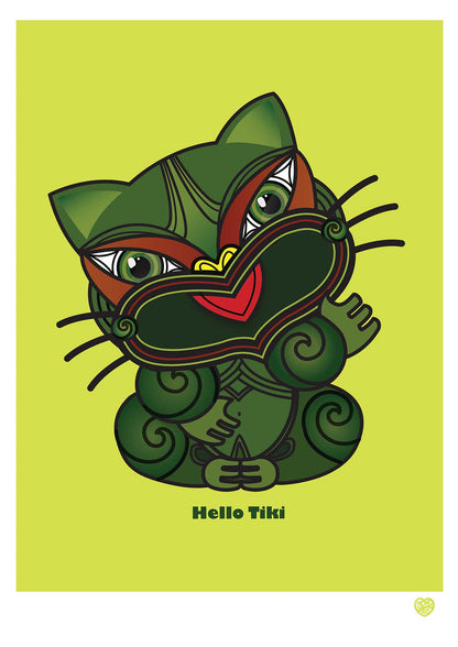Hello Tiki Art Print - Amber Smith Art