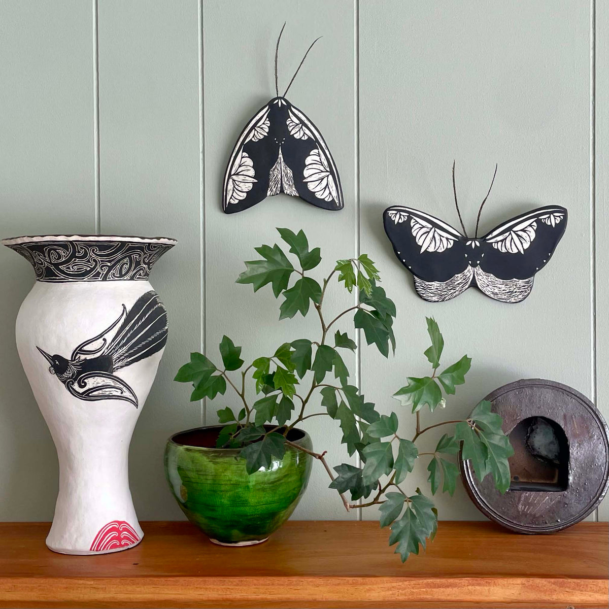 Handmade Ceramic Moths
