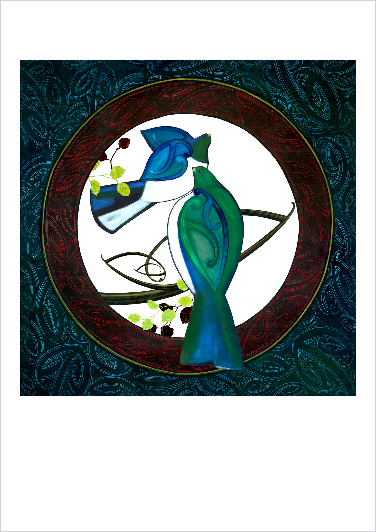 Kereru Rua Art Print - Amber Smith Studio