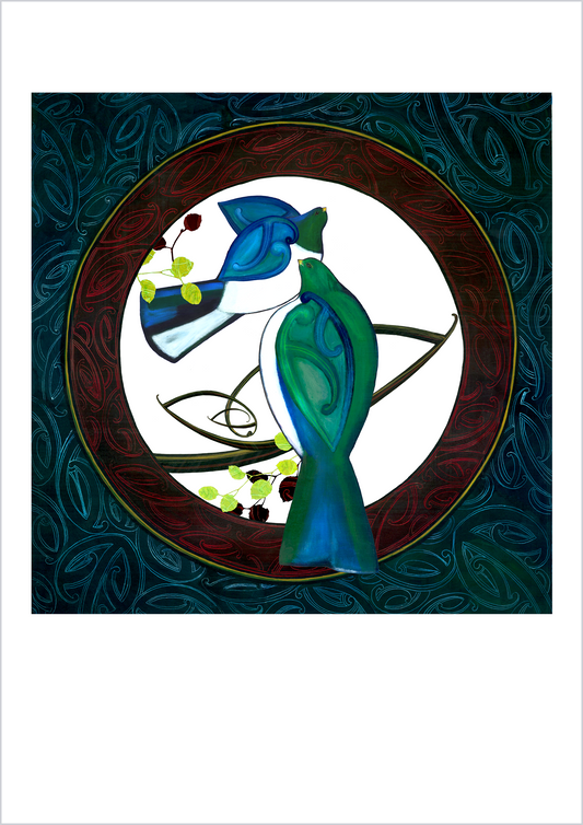 Kereru Rua Art Print - Amber Smith Studio