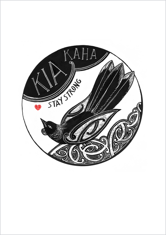 Kia Kaha Tui Art Print - Amber Smith Studio