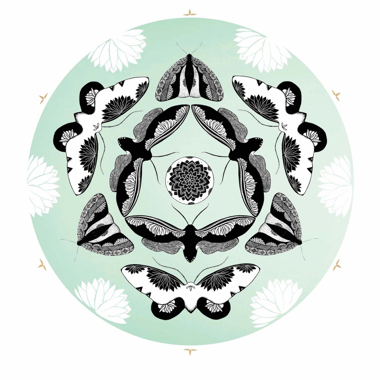 Pūrerehua Mandala Art Print - Amber Smith Studio
