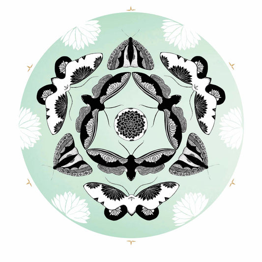 Pūrerehua Mandala Art Print - Amber Smith Studio